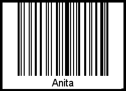 Anita als Barcode und QR-Code