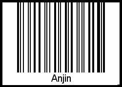 Anjin als Barcode und QR-Code