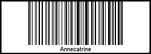 Barcode des Vornamen Annecatrine