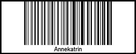 Barcode des Vornamen Annekatrin