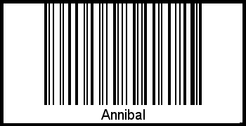 Barcode des Vornamen Annibal