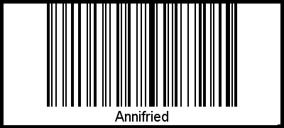 Der Voname Annifried als Barcode und QR-Code