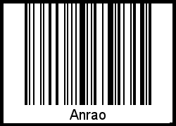 Der Voname Anrao als Barcode und QR-Code