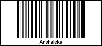 Anshaleka als Barcode und QR-Code