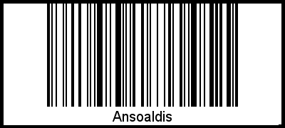 Interpretation von Ansoaldis als Barcode