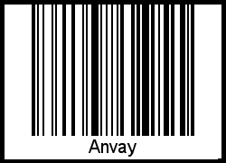 Der Voname Anvay als Barcode und QR-Code