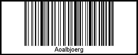 Aoalbjoerg als Barcode und QR-Code