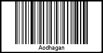 Aodhagan als Barcode und QR-Code