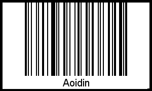 Barcode des Vornamen Aoidin