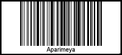 Barcode des Vornamen Aparimeya