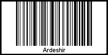 Interpretation von Ardeshir als Barcode