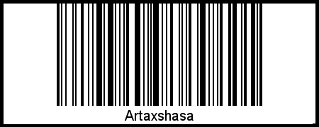 Artaxshasa als Barcode und QR-Code