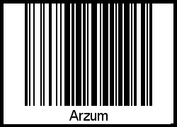 Interpretation von Arzum als Barcode