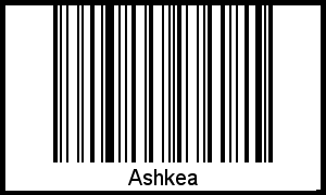 Barcode des Vornamen Ashkea