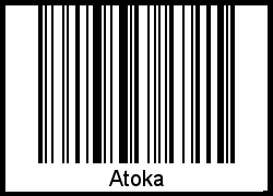 Barcode des Vornamen Atoka