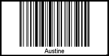 Barcode des Vornamen Austine