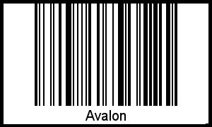 Der Voname Avalon als Barcode und QR-Code