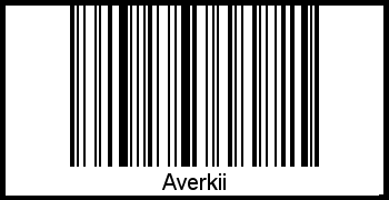 Averkii als Barcode und QR-Code