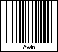 Barcode des Vornamen Awin