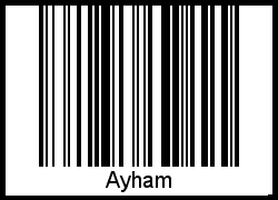 Interpretation von Ayham als Barcode