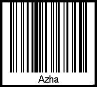 Azha als Barcode und QR-Code