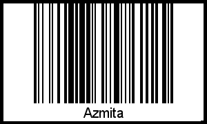 Der Voname Azmita als Barcode und QR-Code