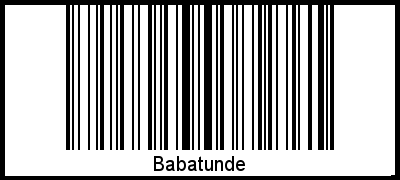 Interpretation von Babatunde als Barcode