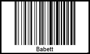 Der Voname Babett als Barcode und QR-Code