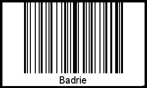 Barcode des Vornamen Badrie