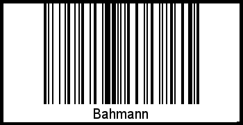 Barcode des Vornamen Bahmann