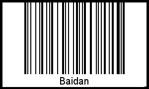 Baidan als Barcode und QR-Code