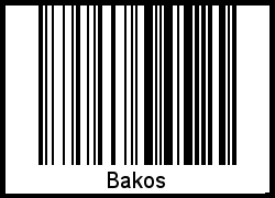 Barcode des Vornamen Bakos