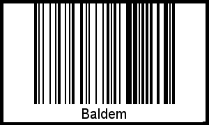 Interpretation von Baldem als Barcode