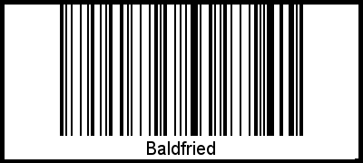 Baldfried als Barcode und QR-Code