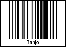 Banjo als Barcode und QR-Code