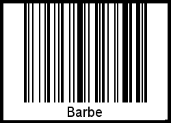 Barcode des Vornamen Barbe