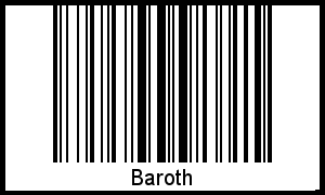 Barcode des Vornamen Baroth