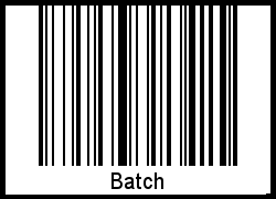 Barcode des Vornamen Batch