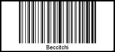 Barcode des Vornamen Beccitchi