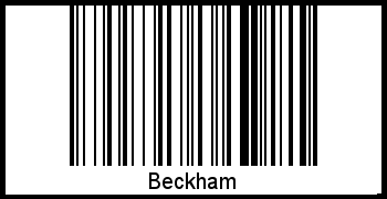 Barcode des Vornamen Beckham