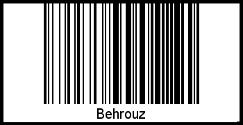 Interpretation von Behrouz als Barcode