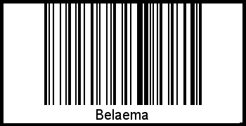 Barcode des Vornamen Belaema