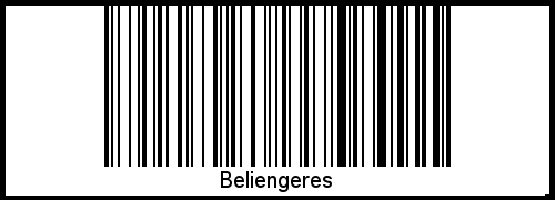 Barcode-Foto von Beliengeres