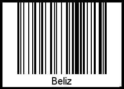 Barcode des Vornamen Beliz