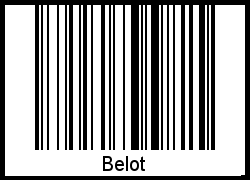 Barcode des Vornamen Belot