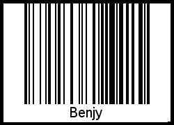 Barcode des Vornamen Benjy