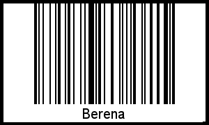 Der Voname Berena als Barcode und QR-Code