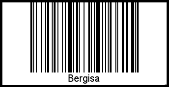 Barcode des Vornamen Bergisa