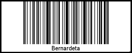 Barcode des Vornamen Bernardeta