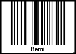 Der Voname Berni als Barcode und QR-Code